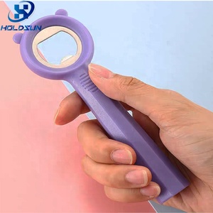 Tùy chỉnh màu sắc của nhãn hiệu xách tay gấu Thiết kế kim loại bia chai Opener với nonslip nhựa xử lý cho dễ dàng mở - Product Image 4