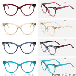 Kính Mắt Mèo <span class=keywords><strong>Acetate</strong></span> Cho Nữ, Kính Mắt Theo Toa Đính Đá Thời Trang, Kiểu Cổ Điển, Quang Học, Máy Tính, Dành Cho Phái Nữ - Product Image 6