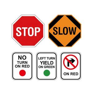 Señales de advertencia de tráfico reflectantes e impermeables para exteriores, para la seguridad en estacionamientos de obras de construcción en carreteras municipales - Product Image 5