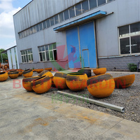 Corten pot bunga pot taman logam baja vas gantung luar ruangan hitam & merah karat tampilan berkarat untuk penggunaan rumah buatan Tiongkok