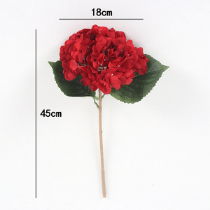 Jessie Artificial Hydrangea <b>Single</b> Stem 45cm Silk <b>Flower</b> Waterproof For Wedding Home Hotel Decoration - Product Image 3
