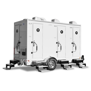 Vip <b>Portable</b> <b>Toilet</b> Trailer Mobile Washroom Restroom Eco-Friendly Durable Galvanized Steel Frame Apartment Use - Product Image 2