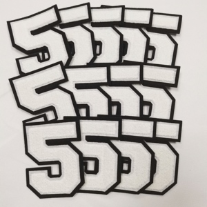 Hot Sale Custom Number Iron Iron on Chenille Patches for <strong>Garmant</strong> - Product Image 1