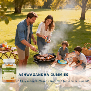 <span class=keywords><strong>Ashwagandha</strong></span> Gummies (Hammelon smaak) Veganistisch voedingssupplement voor volwassenen ter ondersteuning van de immuun- en botdichtheid, niet-GMO, 60 stuks, 2 gummies per verpakking - Product Image 5