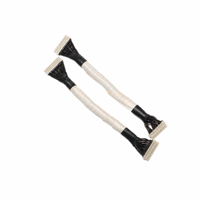 Faisceau de câbles en silicone noir OD0.6mm DF52-12P, gaine tressée blanche, pour électronique audio de précision, faisceau de câbles personnalisé