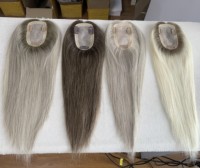 Stock d'usine : Topper pour femme en cheveux humains vierges, mono-toupet en cheveux naturels raides européens Remy avec cuticules intactes