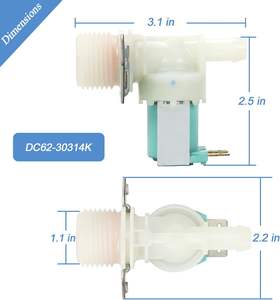 Juego de Válvulas de Agua Fría y Caliente para Lavadora ABS <span class=keywords><strong>DR</strong></span> DC62-30312J/30314K/30314H/AP4204535, Repuesto para Kenmore/Samsung 1810145 - Product Image 3