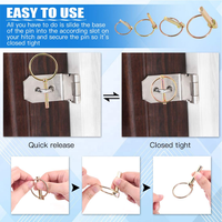 High Click Lock Pin Fastener with Carbon Steel Clip Linch & Lynch Pins Round Head Bright Finish for Carton Packing