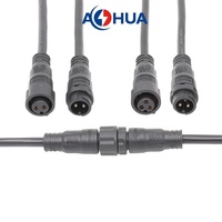 Éclairage paysager 2-3Pin connecteur de câble mâle femelle étanche M16 fil à fil IP65 prise étanche moulé faisceau de câbles LED