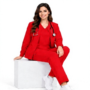 Vente en gros de tenues médicales respirantes et extensibles en 3 pièces pour infirmières, médecins, pharmaciens, équipes chirurgicales d'hôpitaux - Product Image 1