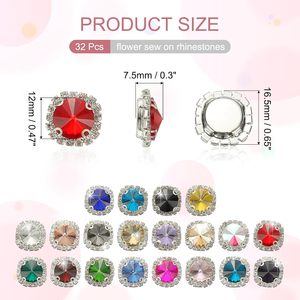 Botones de Cristal Redondos con Adornos de Diamantes, Botones de Cristal con Pedrería para Coser Abrigos, Venta al Por Mayor - Product Image 4