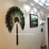 Papier peint en forme d'éventail à plumes de paon, décoration créative pour la maison, fond de télévision et décoration murale pour salon AY-012
