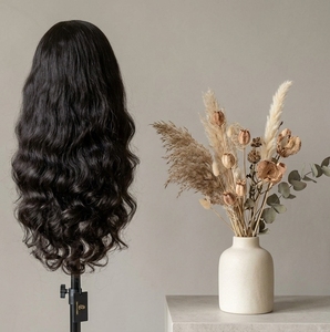 Natural <b>Black</b> Soft Wave <b>Wig</b> for Women Wholesale Supplier Top Quality Long Wavy Human Hair <b>Wig</b> 100% Virgin Human Hair - Product Image 1