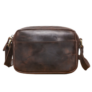 Latest Design Vintage Custom <b>Mens</b> Top Grain Crazy Horse Leather <b>Cross</b> Body Real Leather Satchel Bag Cowhide Shoulder Bag - Product Image 6