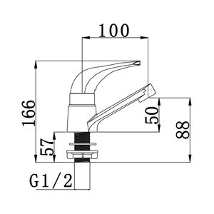 Chất Lượng Cao Duy Nhất Xử Lý Wash Lưu Vực Vòi Nhựa Chrome Sàn Mounted Phòng Tắm Bồn Rửa Vòi Nước - Product Image 5