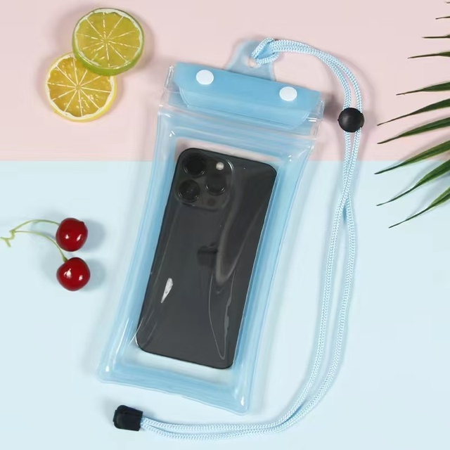 Waterproof Phone Pouch/Case Floating Waterproof Mobile Phone Pouch Universal TPU PVC Clear Waterproof Dry Beach Bag With Lanyard