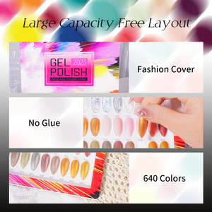 RS Nailpolish Color Display produttore <span class=keywords><strong>di</strong></span> Gel UV nuovo libro <span class=keywords><strong>di</strong></span> colori per smalto Gel a tre fasi 640 - Product Image 5