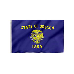 Livraison rapide promotionnelle 3x5ft 100% Polyester Drapeau d'État double face Drapeau d'État de l'Oregon personnalisé - Product Image 1