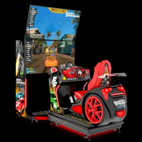 Simulateur de course à monnayeur quatre écrans le plus vendu pour l'intérieur, jeu d'arcade connecté deux joueurs sur deux écrans, anglais, garantie 1 an