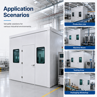 Cabine insonorisée industrielle modulaire personnalisée, réduction du bruit de 25 à 40 dB, cabine acoustique pour générateur, compresseur