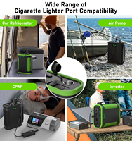 Batterie Externe Portable 96000 mAh 12V 15A LiFePO4 60W avec Compresseur Réfrigérateur de Voiture pour Allume-Cigare, Solaire et UAV