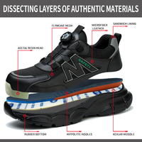 Verano nuevo estilo punta de acero antigolpes antipinchazos aislantes hebilla giratoria zapatos de seguridad para electricistas y uso en talleres