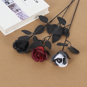 Fleurs Artificielles Magiques Noires, Roses Éternelles Style Gothique, Fleur en Soie pour Halloween et Festival des Fantômes, Série Sombre, Accessoires Photo - Product Image 2