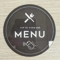 Carte de menu NFC en acrylique avec puce NTAG213, étanche, 13,56 MHz, pour les restaurants