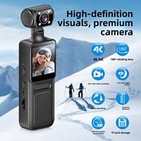 Caméra de sport portable 4K transfrontalière avec clip dorsal, enregistreur vidéo pour moto et vélo, écran 1,31 pouces