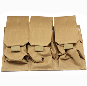 Chaleco Táctico Molle para Airsoft, Bolsa de Combate, Accesorio de Camuflaje, Porta Cartuchos Rápido, Porta Municiones, Bolsas Triples para Munición - Product Image 1