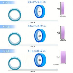 13mm Fluorescent PET Marking Tape Free-Tear <b>Sticky</b> <b>Note</b> Index Stickers 5 Pcs/Set for Students Transparent Office Use Extremely - Product Image 2