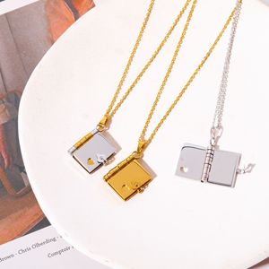 <span class=keywords><strong>Collana</strong></span> per Coppie in Acciaio Inossidabile, Catena per Maglione Personalizzata, <span class=keywords><strong>Collana</strong></span> a Forma <span class=keywords><strong>di</strong></span> Cuore Apribile Stile Instagram - Product Image 3