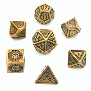 Fabricant FuPai, vente en gros de dés polyédriques en métal rétro pour D&D, dés de jeu de rôle, ensemble de 7 pièces - Product Image 5