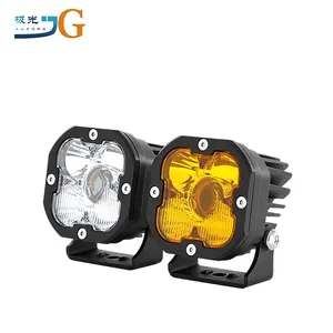 Lampu Kerja LED Mini 2021 3 Inci, Lampu Kabut Laser Led Off Road Super Terang Laser Lig Desain Unik Aurora 3"