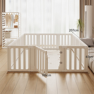 현대 어린이 놀이터 아기 안전 강화 접이식 플라스틱 울타리 가정 정원 침실 유아 크롤링 놀이 마당 - Product Image 1