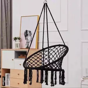 Hamaca Decorativa de Lujo Estilo Nórdico Moderno CZFIT, Silla Colgante de Cuerda de Algodón Trenzada, Hamacas Grandes y Cómodas para Decoración del Hogar - Product Image 3