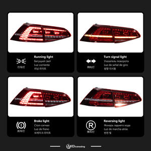 Dedicado 13-17 Volkswagen Golf MK7 LED Conjunto de lámpara trasera Actualización Plug and Play Color de lente transparente - Product Image 5