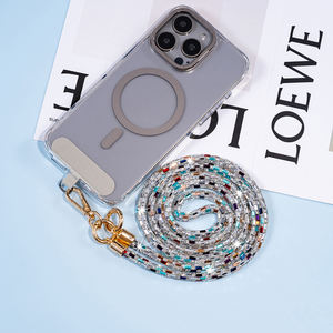 Ослепительный Новый Многофункциональный ремешок для телефона кросс-боди с длинным ремешком со стразами универсальный чехол для мобильного телефона брелок на запястье ремешок для телефона - Product Image 3