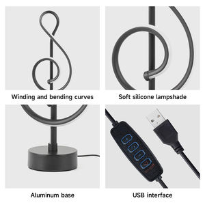 DIGIU moderno caricabatterie lampada Touch Control a Led luce notturna lampada da tavolo Hotel comodino Cordless cavo USB 5V aliena lampada da scrivania - Product Image 5