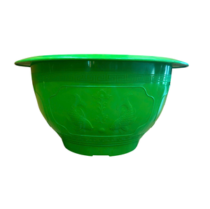 Injection Molded PP <b>Plastic</b> Decorative Flower Pots Vibrant Colors Oriental Relief Design Planters Bulk Sales Large Size - Product Image 2