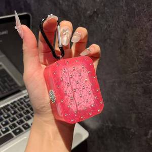 Mới Sang Trọng Lấp Lánh Bling Kim Cương Tai Nghe Sạc Bìa Với Keychain Cho Airpods 1 2 3 4 Pro 2 Bảo Vệ Da Trường Hợp - Product Image 2