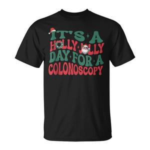 Camiseta Holly Jolly Christmas Colonoscopy, unisex, para adultos, manga corta, cuello redondo, regalo divertido para las fiestas - Product Image 1