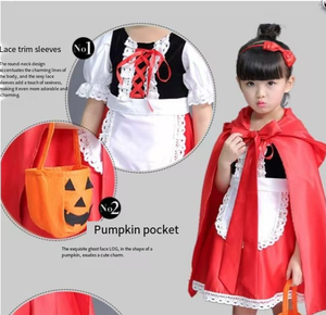 Costume d'Halloween pour enfants Cosplay petit chaperon rouge Performance fille maquillage <span class=keywords><strong>robe</strong></span> de soirée <span class=keywords><strong>robe</strong></span> de princesse - Product Image 6