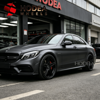 Jantes forgées HODEA 17/18/19/20/21/22 pouces à 5 branches, noir brillant, pour Mercedes AMG BMW Audi, jantes personnalisées