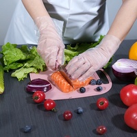 Gants Tpe bon marché pour la cuisine, sans colorant pour cheveux, lavage de la vaisselle bleu, nettoyage de la maison