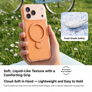<span class=keywords><strong>Coque</strong></span> de téléphone givrée aux options de couleurs minimalistes pour <span class=keywords><strong>iPhone</strong></span> 18 17 16 15 Pro Max, protection de l'appareil photo, étui fin avec support intégré - Product Image 3