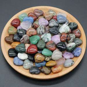 Pierres de cœur gonflées mixtes Tumled Healing Crystal Pocket Love Stone 20 mm Collection de roches assorties - Product Image 4