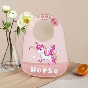 Baberos de Silicona para Bebé con Logotipo Impreso, Libres de BPA, con Recolector de Alimentos, Impermeables, al por Mayor, Juego de Baberos para Bebé, Fabricantes - Product Image 4