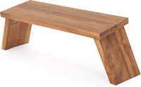 Banc de chaise de méditation en teck pliable de style japonais ergonomique de logo personnalisé de haute qualité pour la prière et la relaxation dans les hôtels