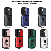 Étui de téléphone Lichicase résistant aux rayures avec support magnétique réglable pour voiture pour Itel City 200 A100C, coque arrière en PC